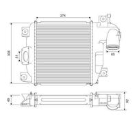 Intercooler, échangeur Toyota hilux - VALEO - 818321