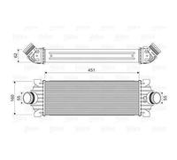 Intercooler, échangeur transit tourneo - VALEO - 818644