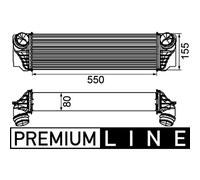 MAHLE ORIGINAL CI 184 000P Intercooler
