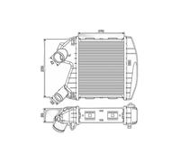 Intercooler On Refroidit L'Air Aluminium 220 MM - 170 MM VALEO pour U. A. Smart