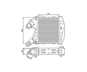 Intercooler On Refroidit L'Air Aluminium 220 MM - 170 MM VALEO pour U. A. Smart