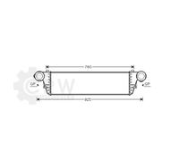 Intercooler Pour Mercedes-Benz C-Class Coupé Bj.02-08