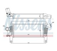 Intercooler Turbine LLC NISSENS Pour Nissan Pathfinder III R51 NP300