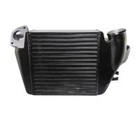 Intercooler voiture Barre et plaque de refroidisseur intermédiaire adaptées au moteur Turbo WRX EJ25 2,5 l 08-14, boulon en aluminium Tube intercooler(Black)