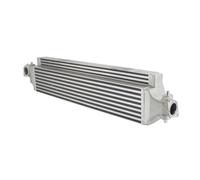 Intercooler voiture Refroidisseur intermédiaire adapté pour Civic 1,5 l 2016 - 2017, barre et plaque en aluminium Turbo argent/noir Échangeur air-air(Silver)