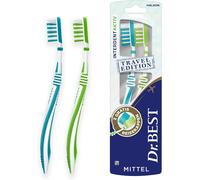 Interdent Aktiv Travel Edition Lot De 2 Brosses ¿¿ Dents Moyennes Pour Un Nettoyage En Profondeur Jusque Dans Les Espaces Interdentaires