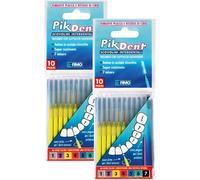 Interdental Brushes-Coated Steel Core And Tynex Bristles-Size 3 Yellow 0.6 Mm Cylindrical-20 Brushes