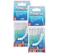 Interdental Brushes-Coated Steel Core And Tynex Bristles-Size 6 Green 1.0 Mm Conical-20 Brushes