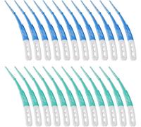 Interdental Brushes,Cure Tooth Plastic Soft Silicone Toothbrush,Interdental Brushes Teeth Cleaning And Plaque Removal,24 Piece,Bronze,M