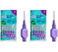 Interdental Brushes-Easy Cleaning Of Interdental Spaces-1 X 8 Brushes-Diameter 1.1 Mm-Purple (Pack Of 2)