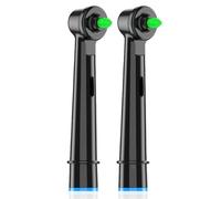 Interdental Lot de 2 brossettes de rechange pour espaces interdentaires - Brosses interdentaires compatibles avec les têtes de brosse Braun Oral-B - Noir