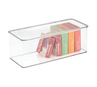 InterDesign iDesign Bac de rangement empilable en plastique recy vec couvercle Transparent