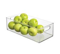 InterDesign iDesign Bac de rangement empilable en plastique recyclé pour collection Linus Transparent