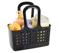 InterDesign iDesign Orbz Collection Orbz Panier de Douche divisé en Plastique, Essentiel pour dortoir, Salle de Bains Commune et partagée, 28,6 x 13,3 x 30,5 cm, Noir, Taille S