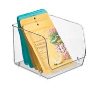 InterDesign iDesign - Poubelle de Rangement Empilable en Plastique Recyclé - Collection Linus - Transparent