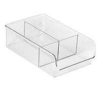 Interdesign linus, conteneur de stockage pour cuisine, cellier, réfrigérateur, congélateur - 3 compartiments, transparent Transparent G