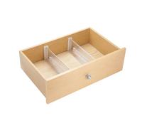 iDesign Linus organisateur de tiroir réglable, séparateur de tiroir haut en plastique pour la cuisine, lot de 2 rangements tiroir, transparent
