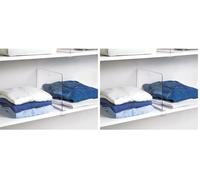 InterDesign The Home Edit by iDesign Séparateur d'étagères en Plastique recyclé Transparent 30,5cm par 22,9cm pour l'organisation et la séparation dans Les placards (Lot de 2)