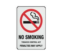 Interdiction de fumer les lois sur le contrôle du tabac peuvent s'appliquer 30,5 x 20,3 cm en aluminium avec symbole pour une utilisation en intérieur et en extérieur