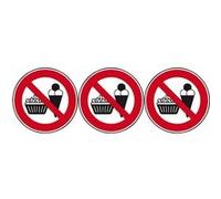 Interdit de manger (3 fois 10cm) - Sticker/autocollant G