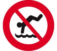 Interdit De Plonger - 15cm - Sticker/Autocollant