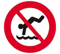 Interdit De Plonger - 5cm - Sticker/Autocollant