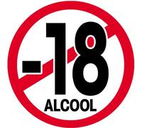 Interdit Moins 18 Ans Alcool (15cm) - Sticker/Autocollant