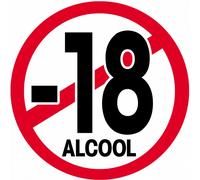 interdit moins 18 ans alcool (20cm) - Sticker/autocollant