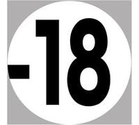 interdit moins 18 ans blanc - 5cm - Sticker/autocollant Blanc G