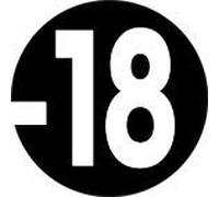 interdit moins 18 ans noir - 5cm - Autocollant/Sticker