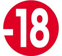 interdit moins 18 ans rouge - 15cm - Sticker/autocollant