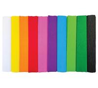 Interdruk 10 Rouleaux de Papier Crépon - 25 x 200 cm - Couleurs Classiques