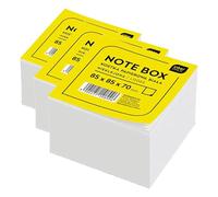 Interdruk Bloc-Notes - 85 x 85 x 70 mm, ~700 Feuilles Volantes - Blanc (Lot de 3)