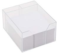 Interdruk Kospapbkubm Memo 85 x 85 x 35 mm Feuilles Volantes Dans Un Bloc de Plastique Support, Blanc - Version Anglaise