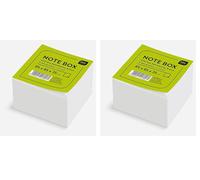 Interdruk Kospapnk Bloc mémo 85 x 85 x 35 mm Feuilles volantes, Blanc - version anglaise (Lot de 2)