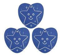 Interesting Face Star Lot de 3 désodorisants à suspendre pour voiture, maison, bureau Blanc