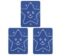 Interesting Face Star Lot de 3 désodorisants carrés à suspendre pour voiture, maison, bureau Noir