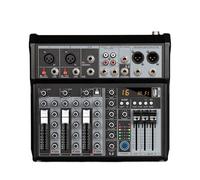 Interface Audio 4/7 Canaux, Table De Mixage DJ, Effet 99 Bits, Effets De Mixage Audio USB + Bluetooth Fantôme 48V For Karaoké Facile à Utiliser(4 Channel)