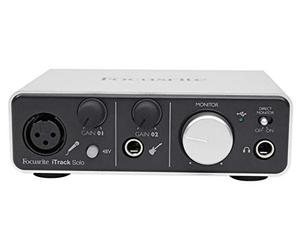 Interface audio Focusrite iTrack Solo pour Mac, PC et iPad- interface audio USB servant à enregistrer, streamer et podcaster, avec une XLR et une entrée ligne; livrée avec des logiciels professionnels