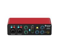 Interface audio Studio 2i2 24 bits/192 kHz, carte son d'enregistrement USB portable à 2 canaux avec surveillance zéro latence, prise en charge du pilote ASIO pour Home Studio (interface audio Studio
