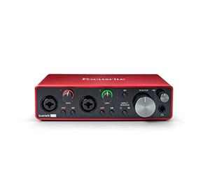 Interface audio USB Focusrite Scarlett 2i2 de 3e génération pour l'enregistrement des prises de son haute fidélité, de qualité studio, et tous les logiciels dont vous avez besoin pour enregistrer