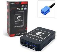 Interface Bluetooth - USB MP3 - Auxiliaire pour Voiture Audi, Seat, Skoda, Volkswagen avec Prise ISO | Kit Mains Libres Streaming Audio | Chargeur | Prise Jack | Boitier encastrable Invisible