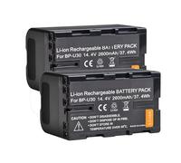 Interface De Batterie for BP-U100 BP-U30 U60 U65 U90, Compatible avec Sony EX260 EX280 Z280 FS5 PXW-FX9 FS7 FX6 Z190 EX1R EX200 F3(2 pcs 2600mAh)