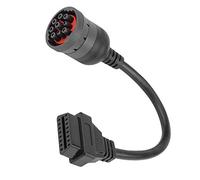 Interface de Diagnostic de Camion, câble Adaptateur Femelle 16 Broches à 9 Broches pour Outil de Diagnostic Automobile, système de Diagnostic embarqué J1939-9Pin