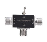 Interface de l'interrupteur d'antennes à 2 Voies SO239, commutateur de Transfert d'antennes manuelles avec 1 entrée 2 Sortie, Plage de fréquences 0-50MHz, Gestion de 100 W,