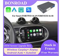 Interface de rétrofit sans fil Bonroad Carplay Android Auto pour Mercedes Benz Smart 453 Fortwo Forfour 2016-2019, module système JBL With Big Screen