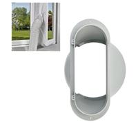 Interface de tuyau de ventilation de 150 mm pour kit de conduit d'échappement portable de climatiseur, construction en ABS avec joint à battant pour un échappement d'air chaud efficace, gris/blanc
