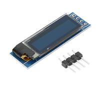 Interface IIC du Module d'affichage OLED de 0,91 Pouces | Résolution 128x32 Écran Blanc/Bleu | 3,3 V à 5 V Auto-éclairant à Faible consommation | Câblage Facile pour (White)