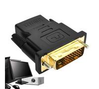 Interface multimédia haute définition convertisseur DVI-I, convertisseur bidirectionnel DVI-I 1080p mâle mâle | Adaptateur plaqué or pour transmission de signal stable pour PC, ordinateur