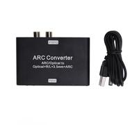 Interface multimédia HD Convertisseur ARC Adaptateur audio numérique vers analogique 192 kHz avec sortie optique et 3,5 mm pour système de cinéma maison Coque en alliage